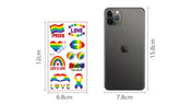 Menaful™ JA set(JA01-J10) Rainbow Pride Day Tattoo Sticker Set